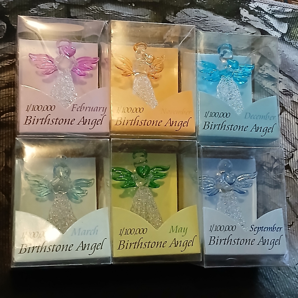 6 Birthstone Angel Figurine